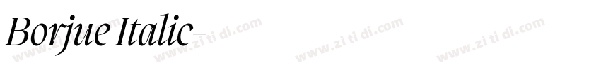 Borjue Italic字体转换